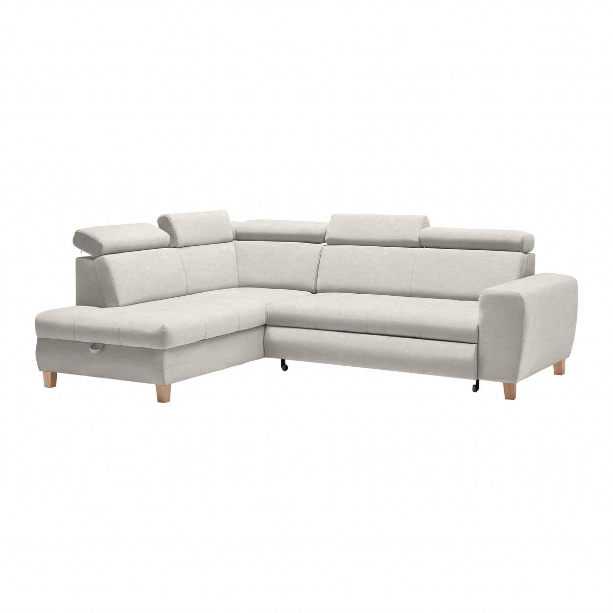 Ecksofa Lugo Creme - Creme, MODERN, Holz/Kunststoff (205/98/266cm) - Mömax