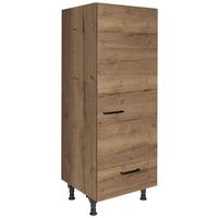 Geräteumbauschrank Structura Eiche dunkel - Eiche dunkel/Schwarz, MODERN, Holzwerkstoff/Metall (60/168/58cm) - Nobilia