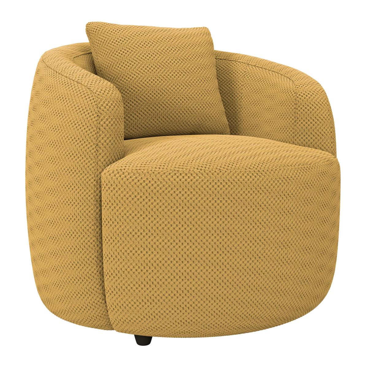 Fotel Levi - mustársárga, Modern, textil (81/74/81cm)