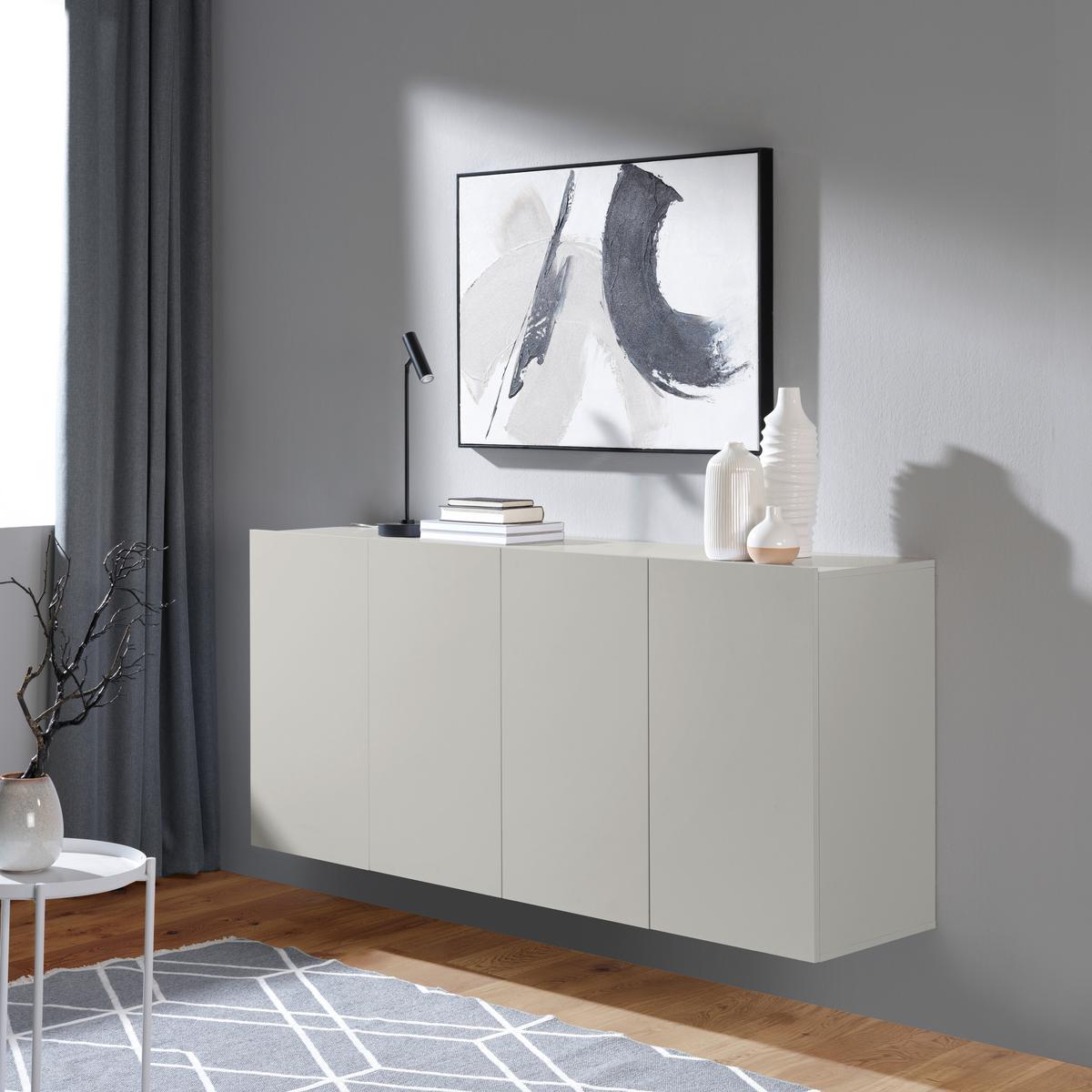 KOMODA SZEROKA NEWNIQ - kaszmir, Design, materiał drewnopochodny (180/80/42cm) - Hom`in
