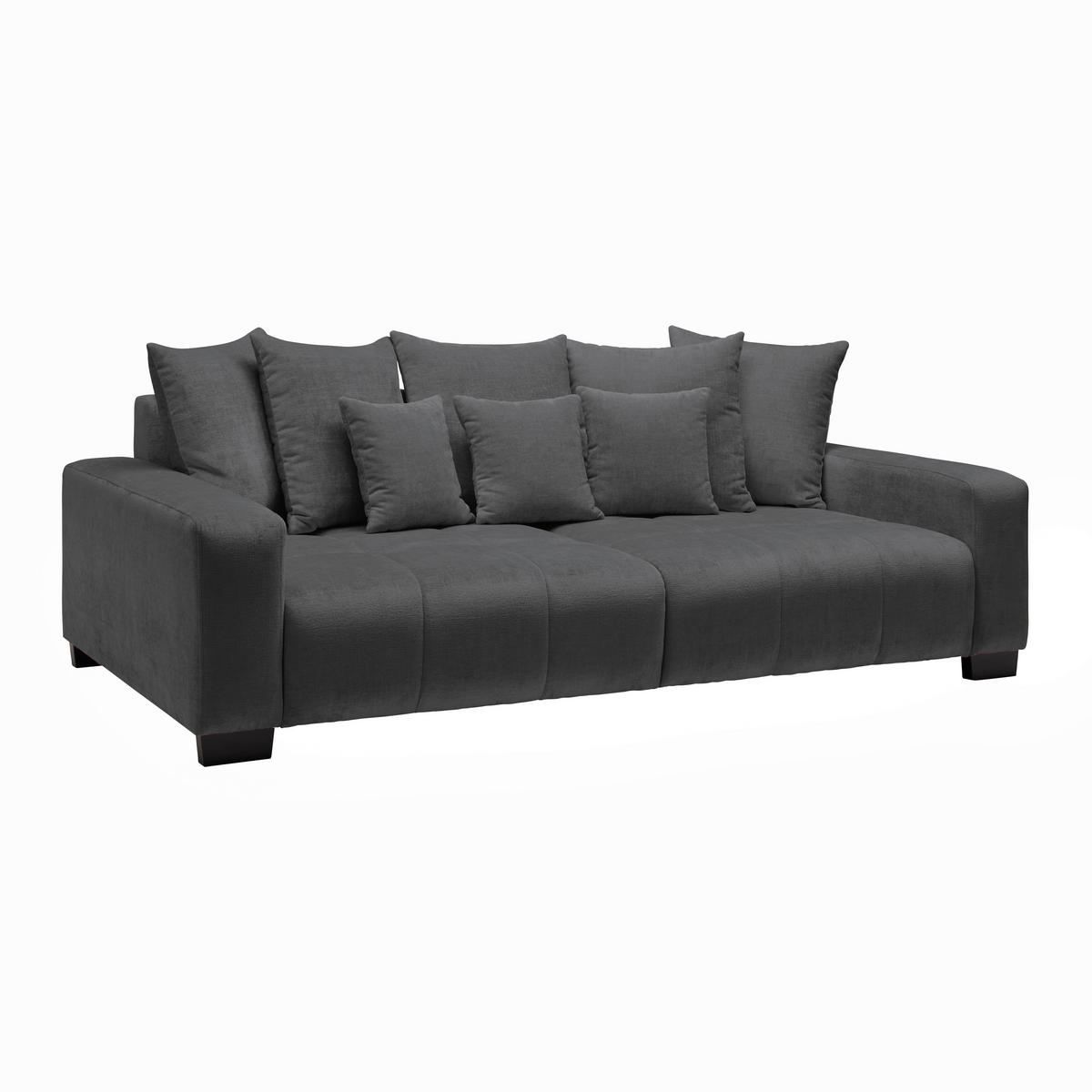 Bigsofa Matteo Graphitfarben - Graphitfarben/Schwarz, MODERN, Holz (246/93/124cm) - Based