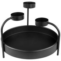 Kerzenhalter Kyla in Schwarz - Schwarz, Metall (20/15cm) - Visiona