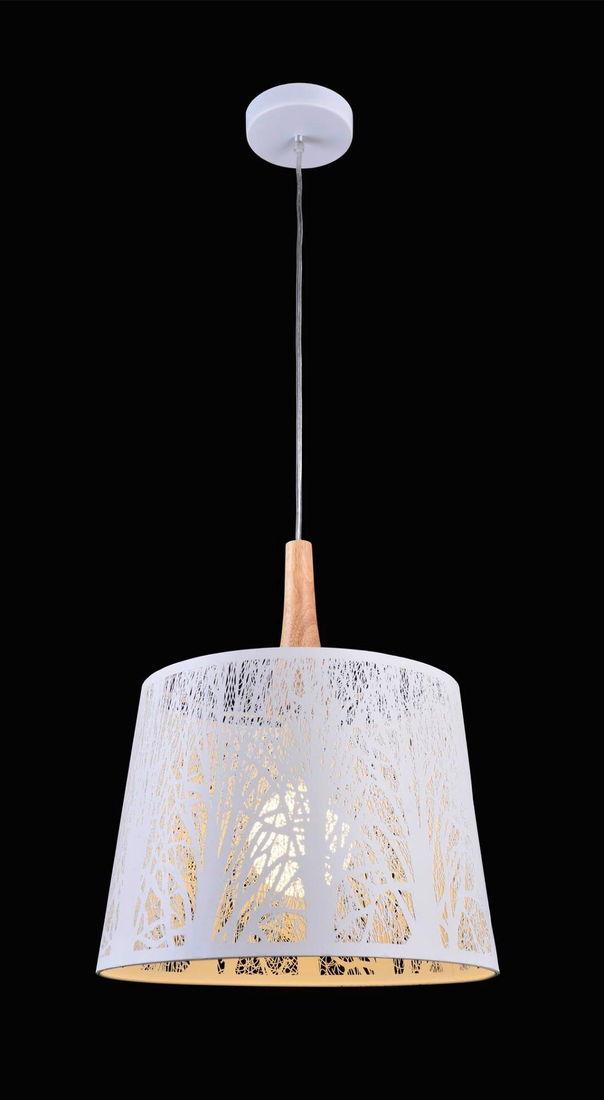 Pendelleuchte Lantern Weiß max. 60 Watt - Weiss, Trend, Holz/Metall (35/40cm) - MAYTONI