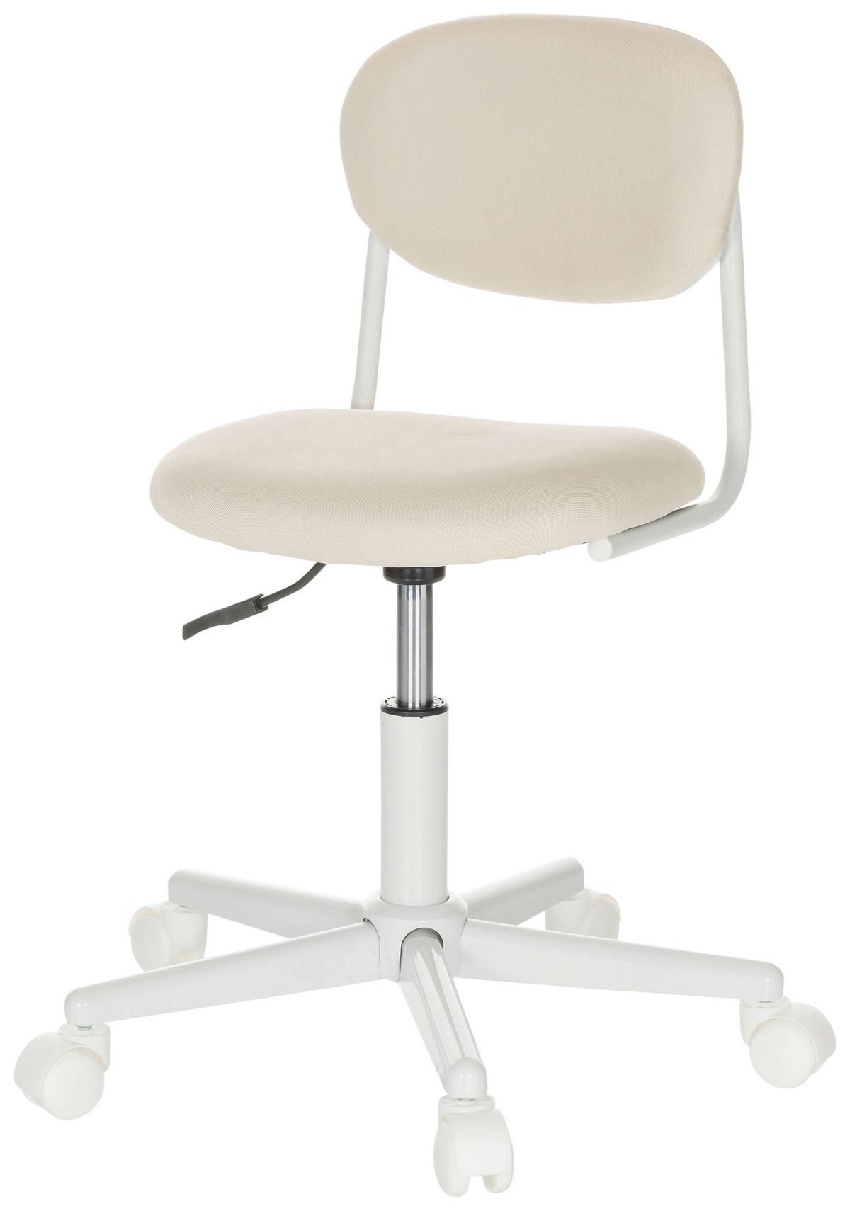 Otroški Vrtljivi Stol Kiddy Base I, Bež - bela/bež, Basics, umetna masa/tekstil (60/72-83/60cm) - MID.YOU