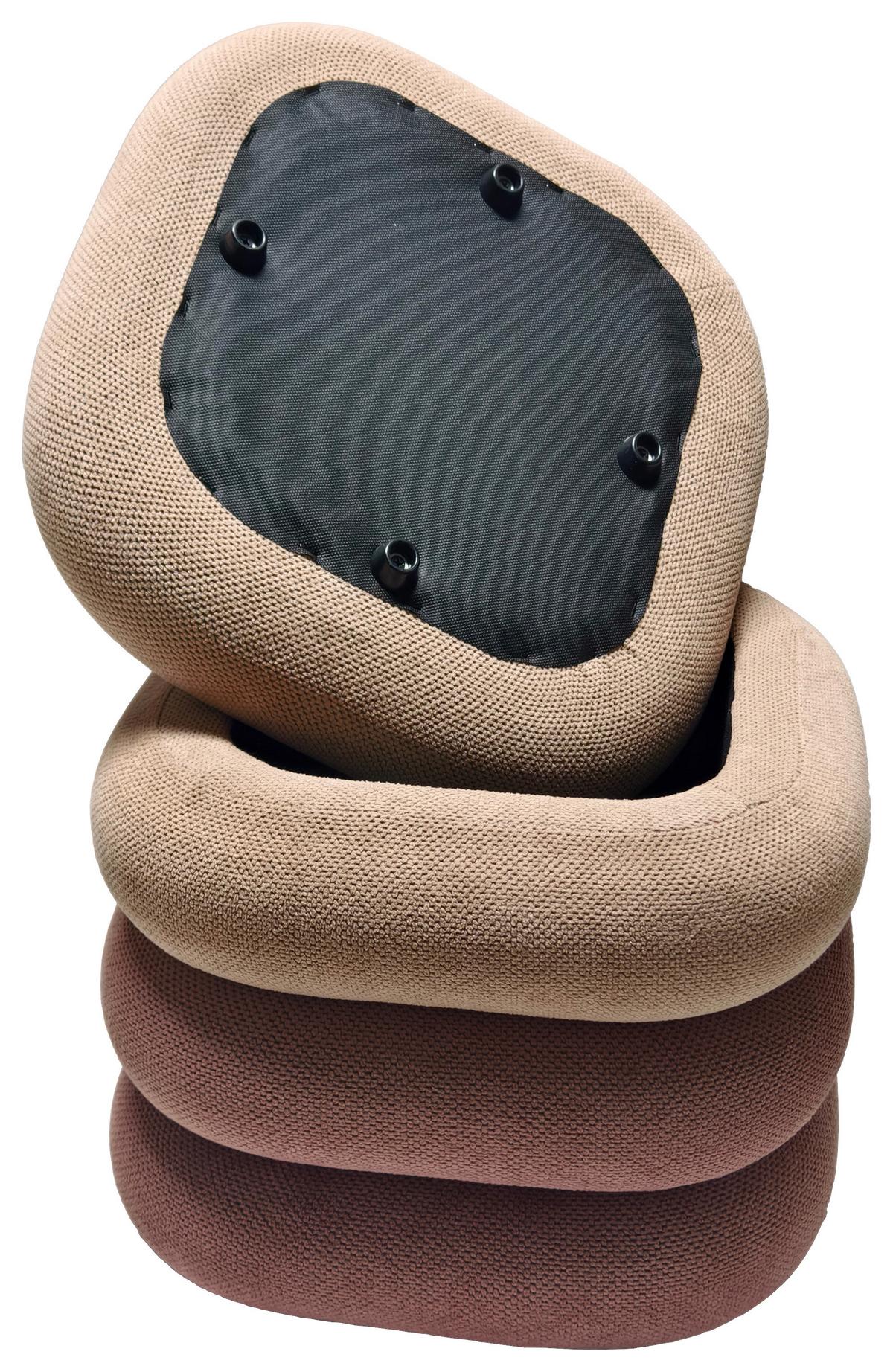 Tabure Sophie - ružičasta/svijetlo smeđa, Moderno, drvni materijal/tekstil (39,5/40/39,5cm) - Mömax