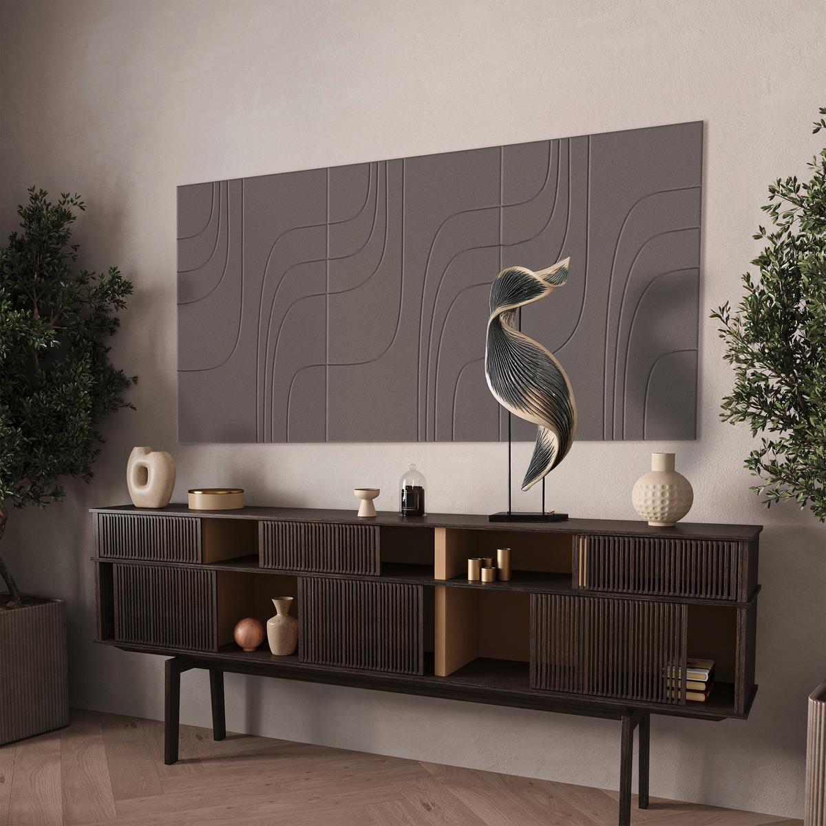 Akustični Panel Milla - mocha rjava, tekstil (60/90cm) - Mömax