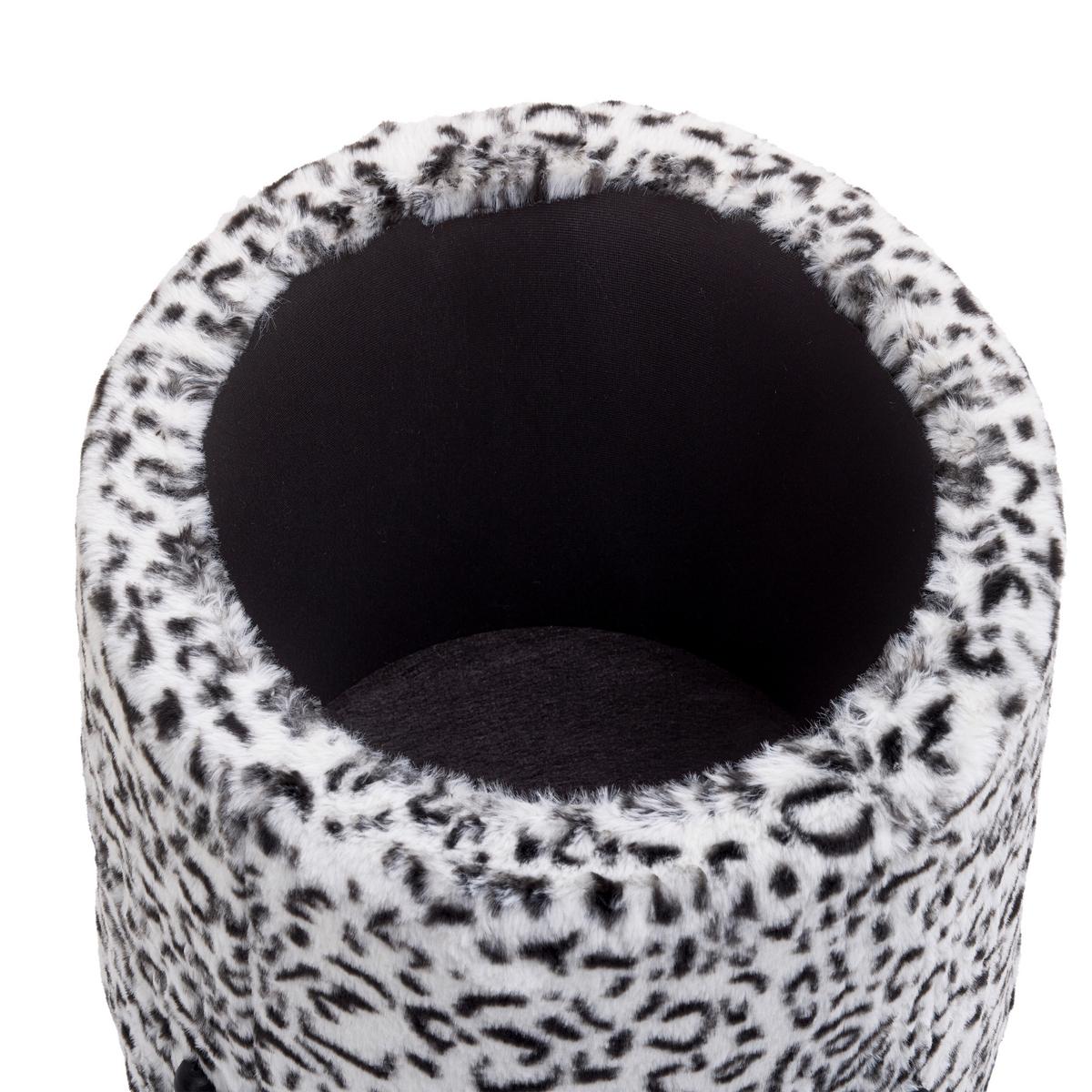 Stauraumhocker Leo Schwarz/Weiß - Schwarz/Weiß, LIFESTYLE, Holzwerkstoff/Textil (38/43/38cm) - Mömax