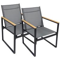 GARTENSTUHL-SET VOLASI 919252 2ER-SET - Honigeiche/Anthrazit, Modern, Holzwerkstoff/Kunststoff (54/83/65cm) - MID.YOU