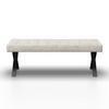 SITTBÄNK NOVA - ljusgrå/svart, Modern, metall/trä (140/49/47cm) - Bessagi Home