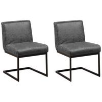 SCHWINGSTUHL-SET BENJI - Anthrazit, KONVENTIONELL, Textil/Metall (53/81/61cm) - MID.YOU
