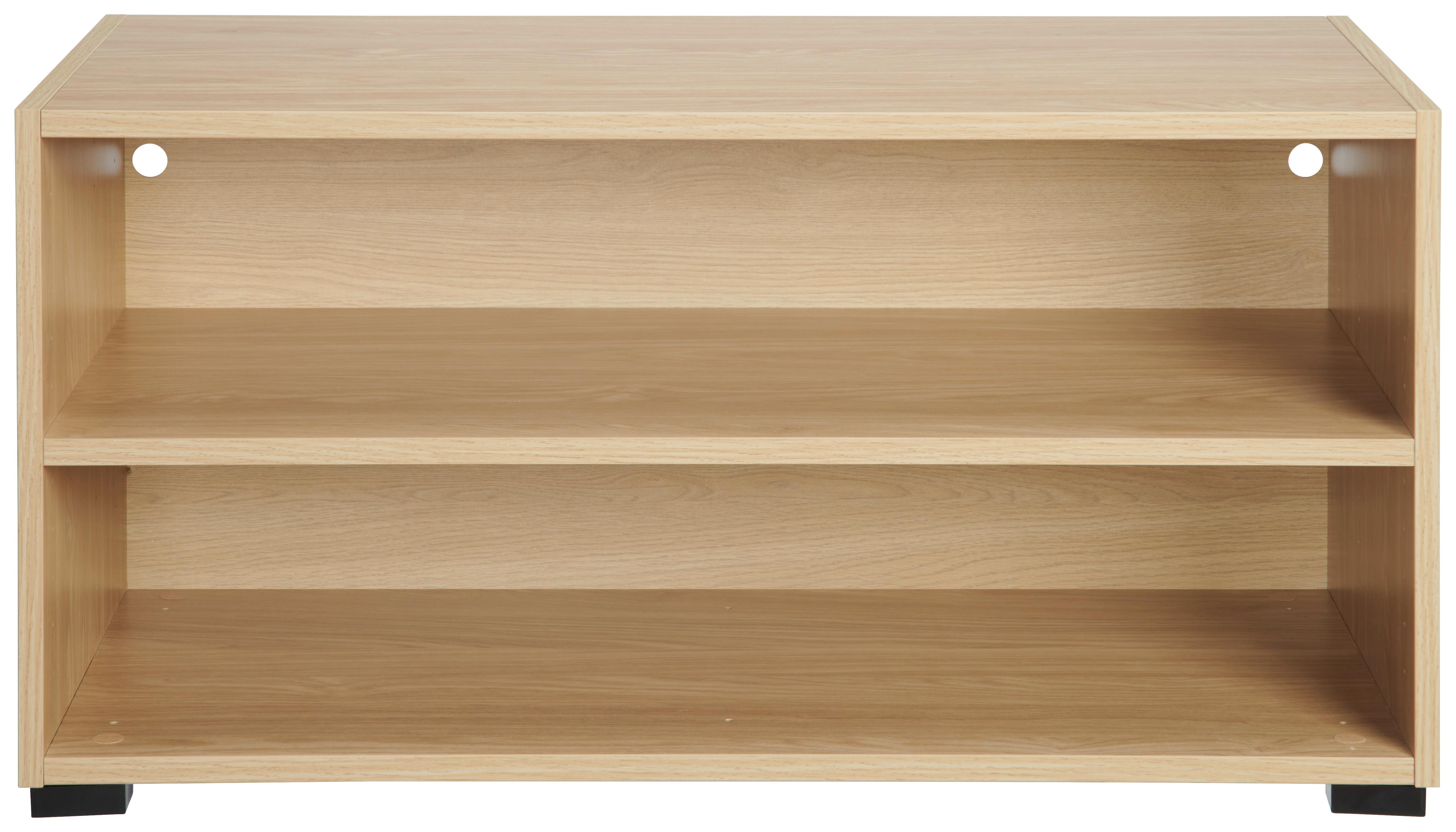 Regal in Eichefarben - Eichefarben/Schwarz, MODERN, Holzwerkstoff (91,2/44,8/40cm) - Based