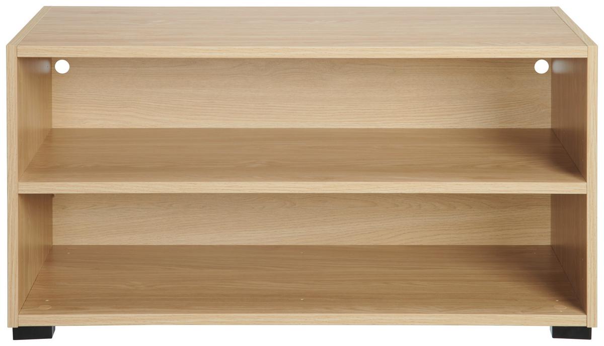 Regal in Eichefarben - Eichefarben/Schwarz, MODERN, Holzwerkstoff (91,2/44,8/40cm) - Based