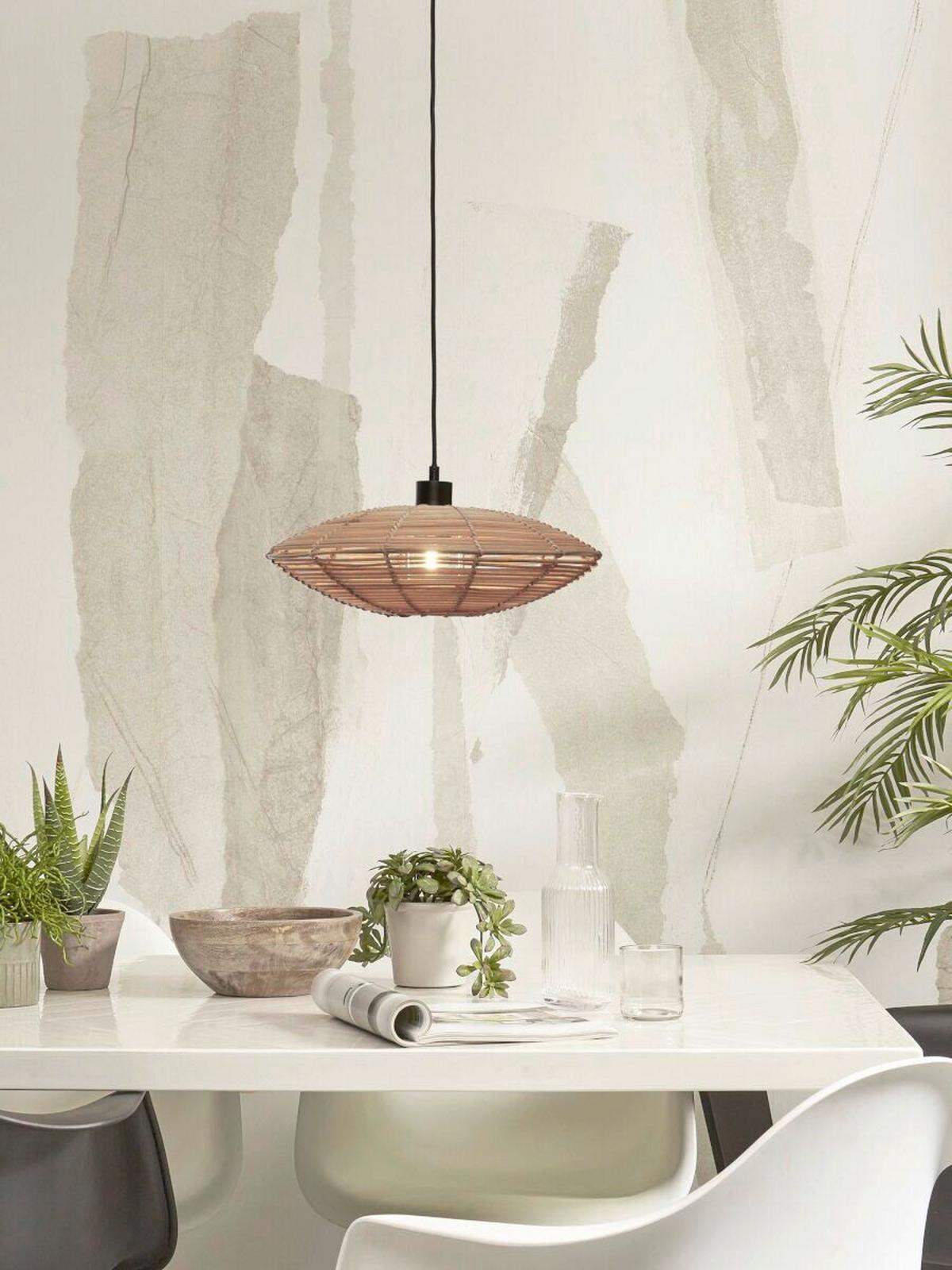 LAMPA WISZĄCA TANAMI/H/4010/N - kolor naturalny, Trend, drewno (40/40/10cm) - Good & Mojo