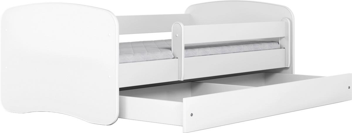 Otroška Postelja Babydreams, Bela, 80x160cm - bela/barve breze, Moderno, tekstil/leseni material (80/160cm) - MID.YOU