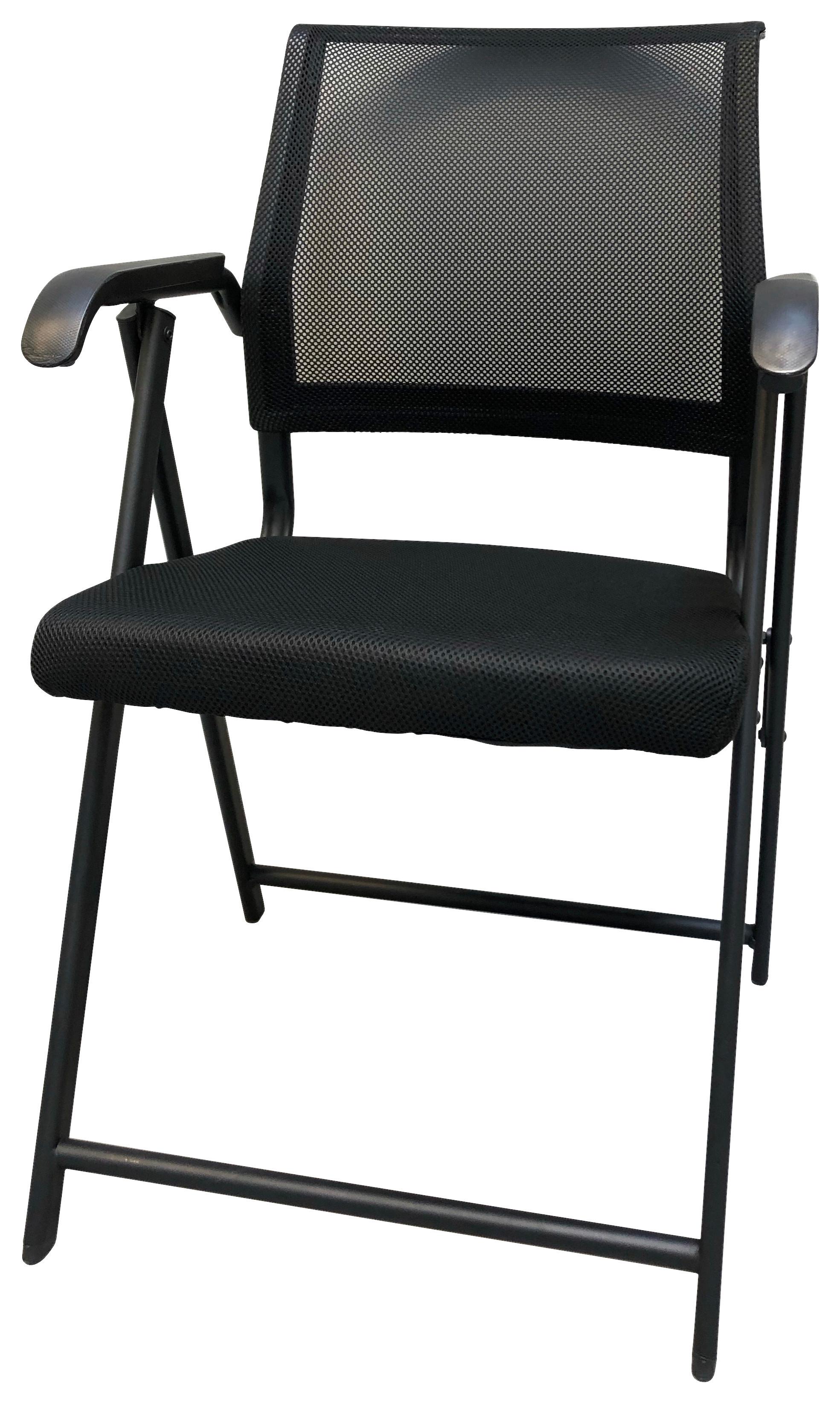 Besucherstuhl Alfred Schwarz klappbar - Schwarz, Konventionell, Holzwerkstoff/Kunststoff (49/83/54cm) - Mömax