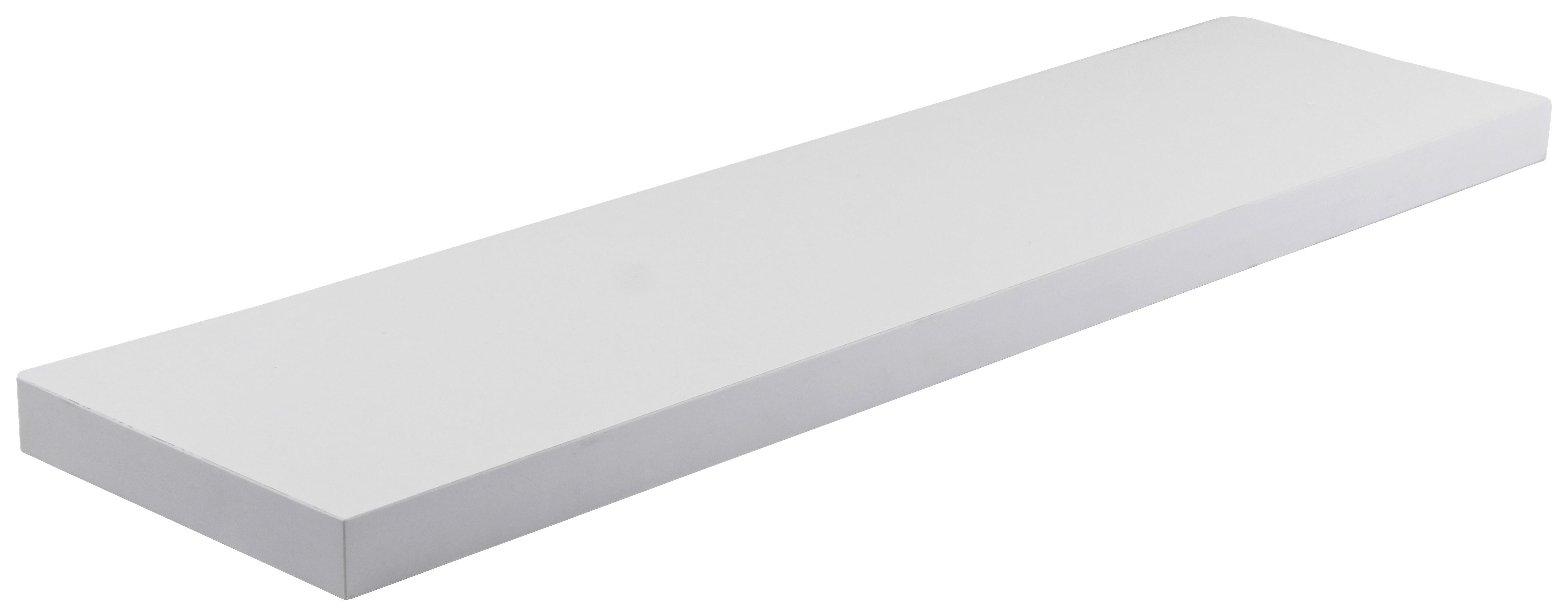 PÓŁKA ŚCIENNA SIMPLE - biały, Basics, materiał drewnopochodny/metal (90/3,8/23,5cm) - Boxxx