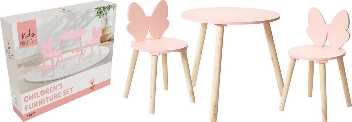Gyerekasztalszett Kids Collection - pink, Design, fa