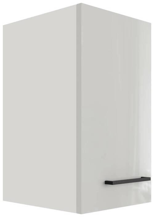 Küchenoberschrank in Lichtgrau glänzend - Schwarz/Grau, MODERN, Holzwerkstoff/Metall (30/54/32cm) - FlexWell