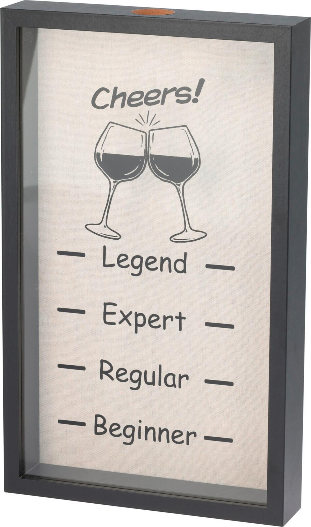 Fali Dekoráció Cheers - faalapú anyag/Üveg (21/35/4,5cm)