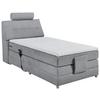 Boxspringbett Palermo elektrisch 120x200cm Hellgrau - Silberfarben/Hellgrau, MODERN, Holzwerkstoff/Kunststoff (120/200cm) - MID.YOU