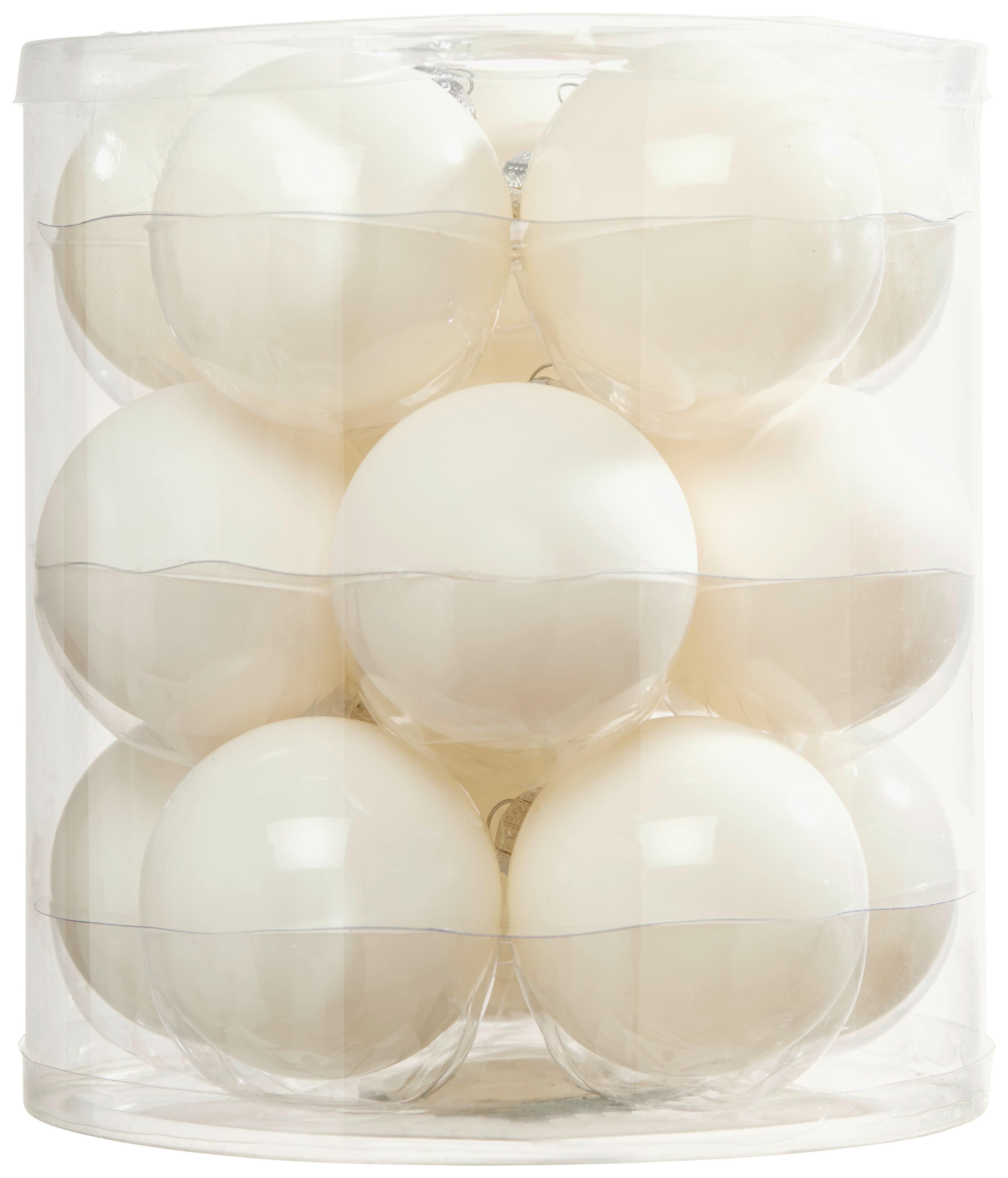 Karácsonyfagömbszett Noel - natúr színű, Basics, Üveg (6cm) - Modern Living