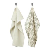 Geschirrtuch-Set Hanne Grün, 2-teilig - Grün, Textil (50/70cm) - Mömax