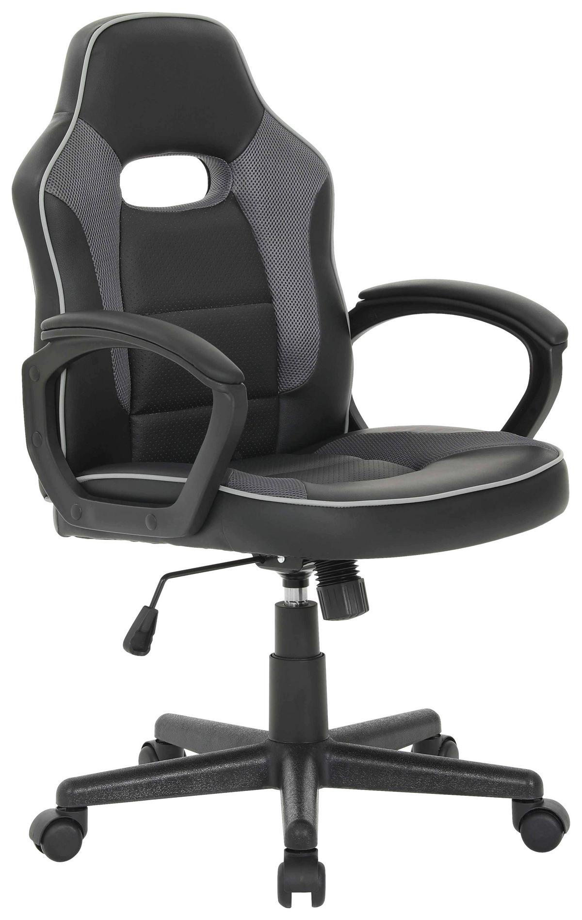 DREHSTUHL THEA - Schwarz/Grau, Design, Holz/Kunststoff (57,5/94/104/60,5cm) - Mömax