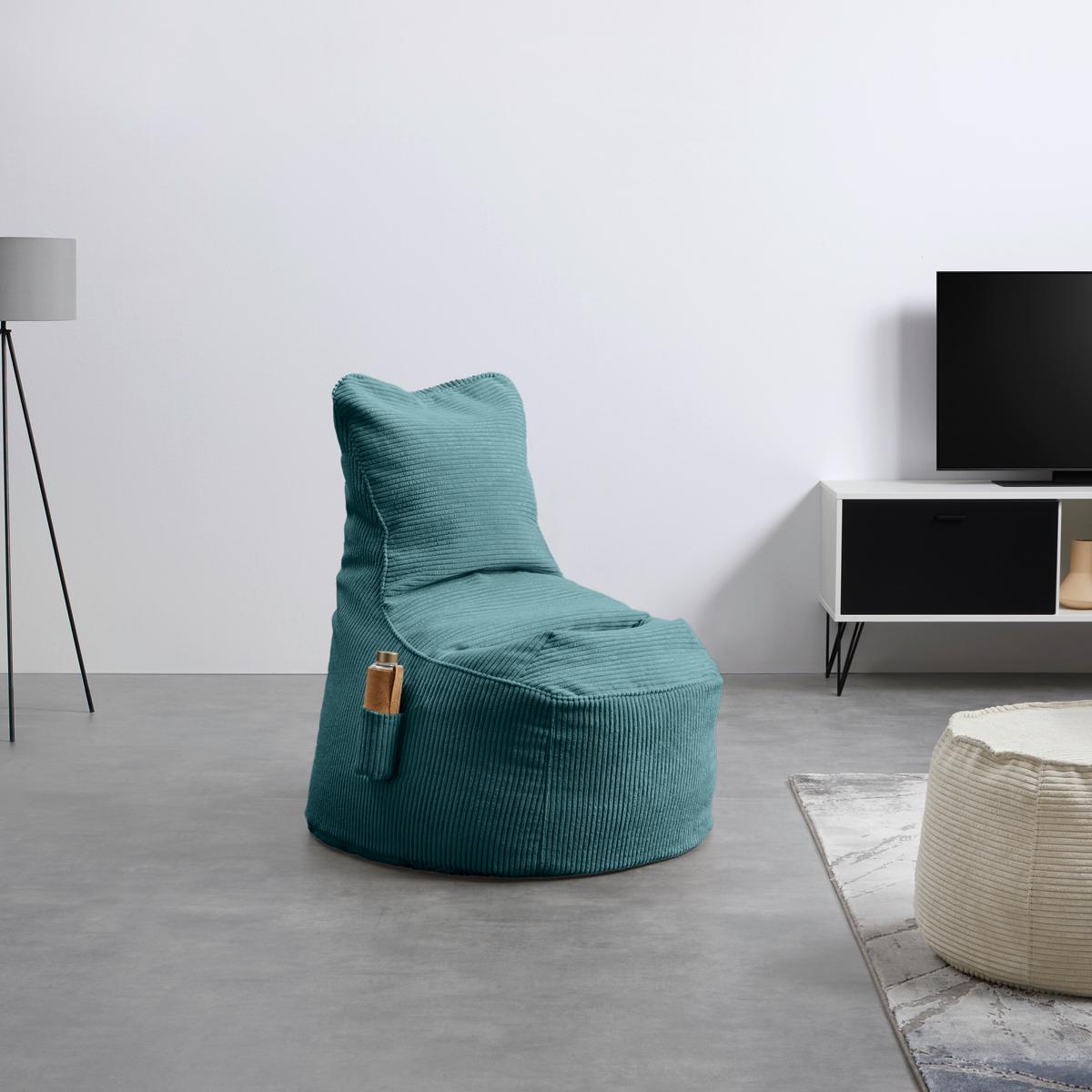 Sitzsack Cortana Cord Petrol - Petrol, MODERN, Textil (85/100/85cm) - Mömax