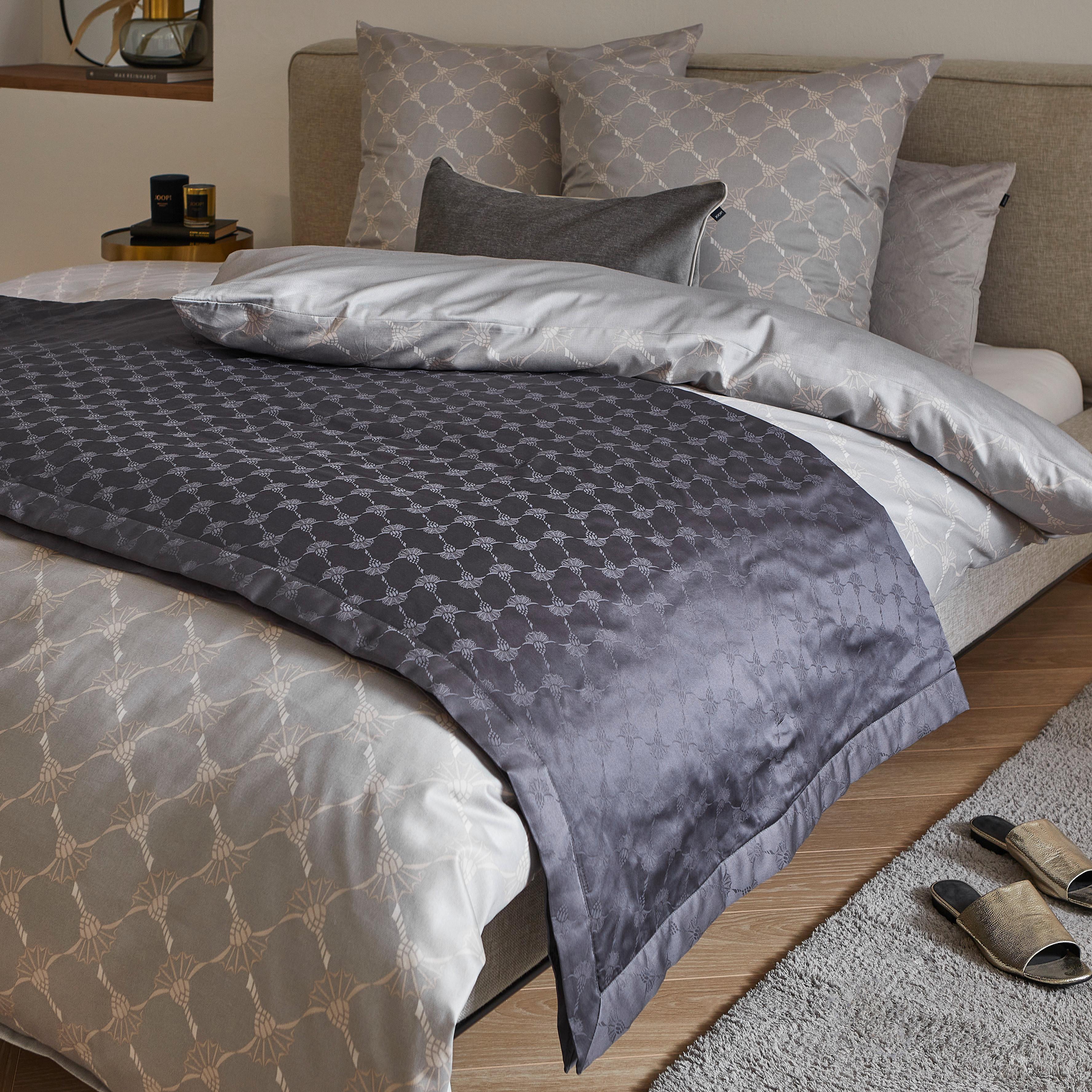 PLED JOOP! CORNFLOWER PLAID - antracytowy, Design, tkanina (150/210cm) - Joop!