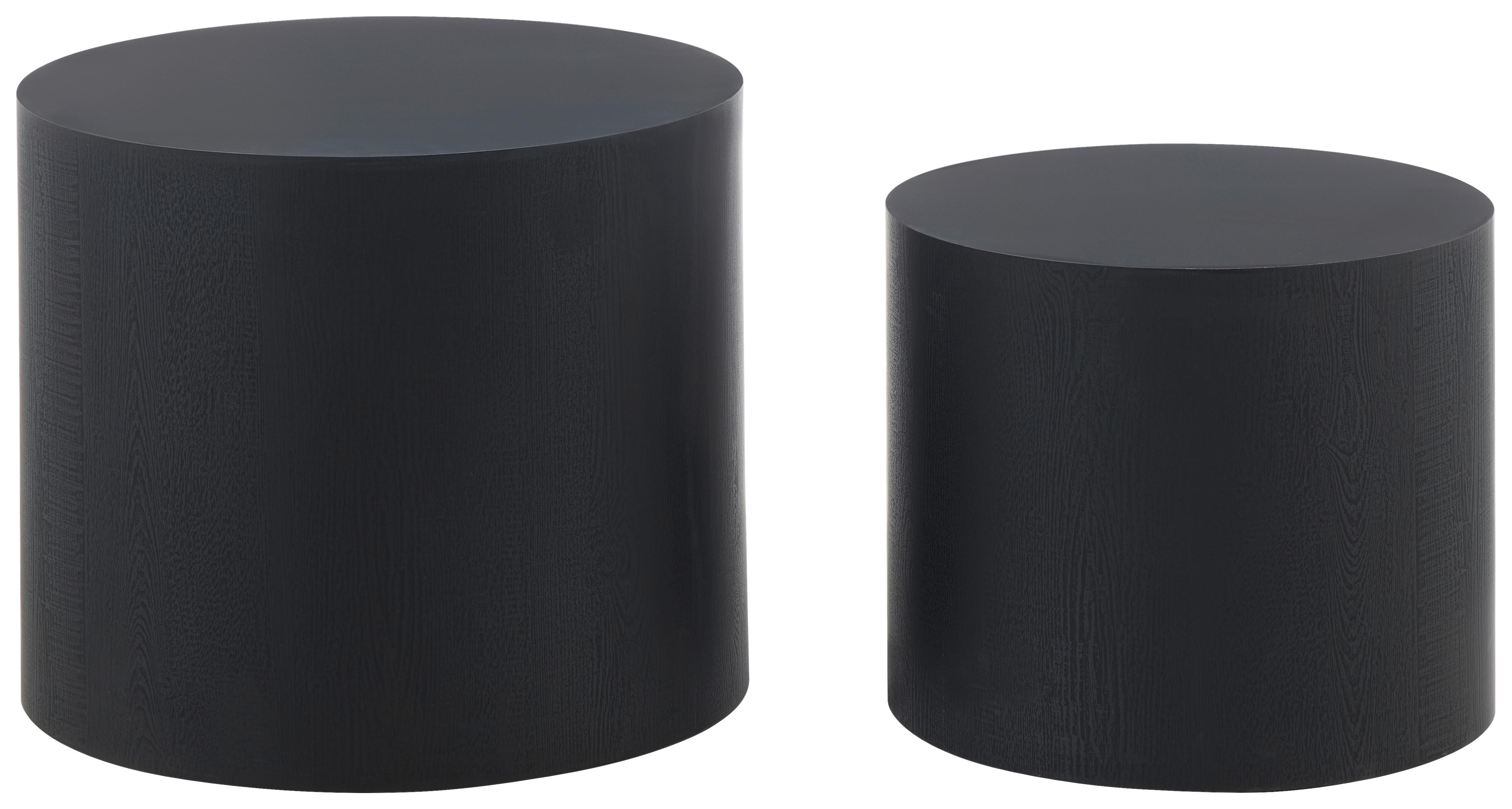 Măsuță de cafea MAYO - negru, Design, material pe bază de lemn (48/38/38/32/48/38cm) - Modern Living