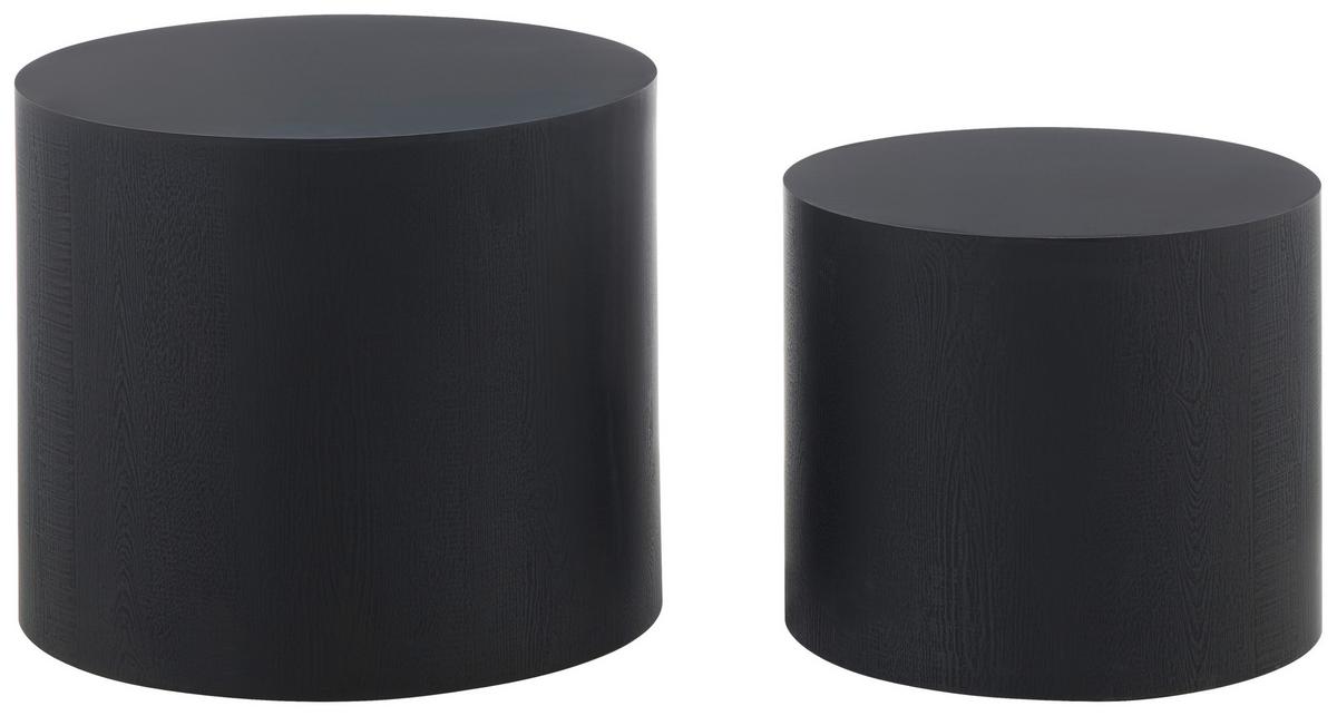 Măsuță de cafea MAYO - negru, Design, material pe bază de lemn (48/38/38/32/48/38cm) - Modern Living