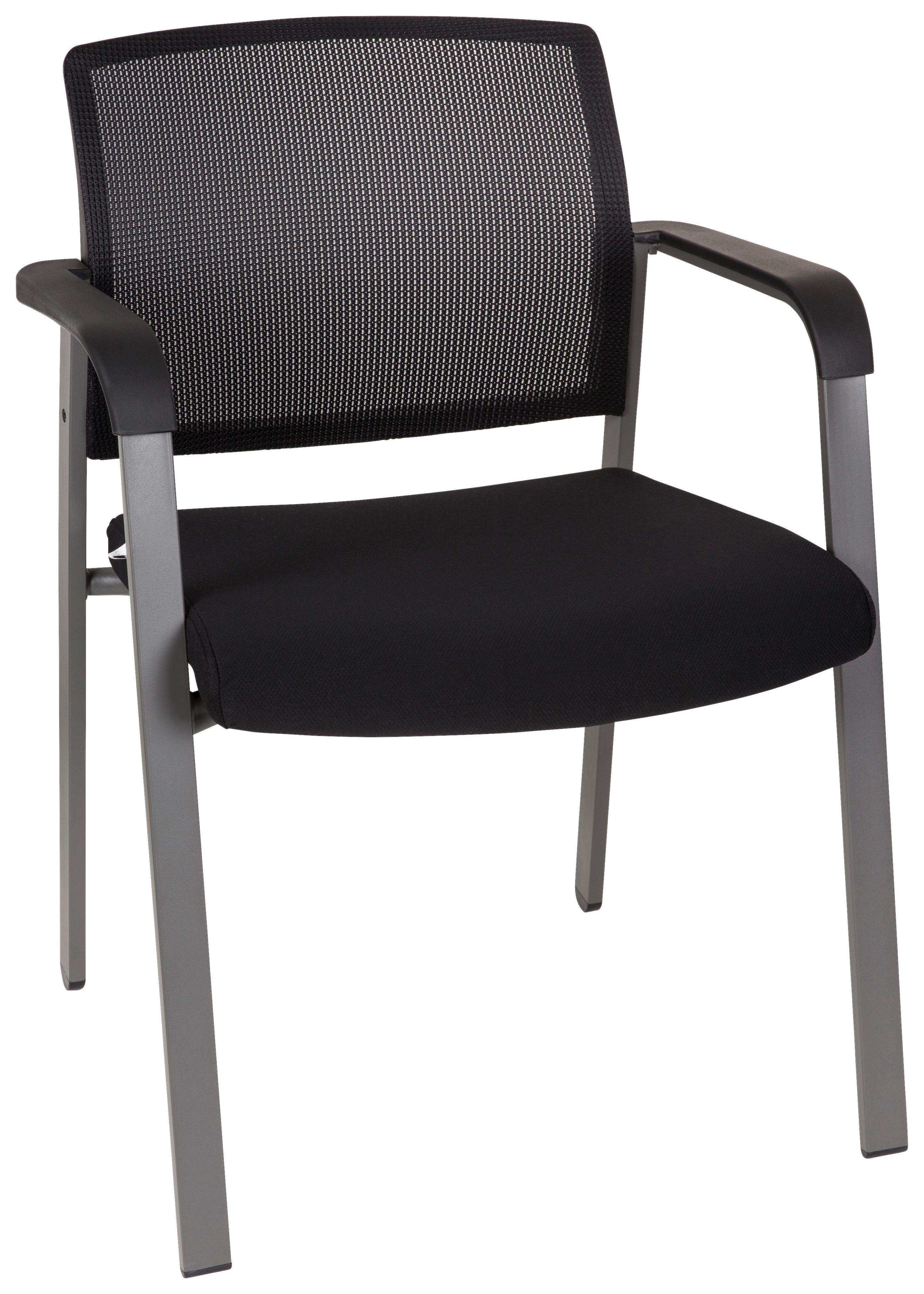 Konferenčni Stol Meet, Črna - črna, Moderno, kovina/tekstil (58/84/56cm) - MID.YOU