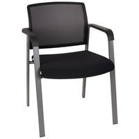 Konferenčni Stol Meet, Črna - črna, Moderno, kovina/tekstil (58/84/56cm) - MID.YOU