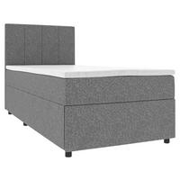 Boxbett Odin Anthrazit ca. 120x200cm - Anthrazit/Schwarz, KONVENTIONELL, Kunststoff/Textil (120/200cm) - Based