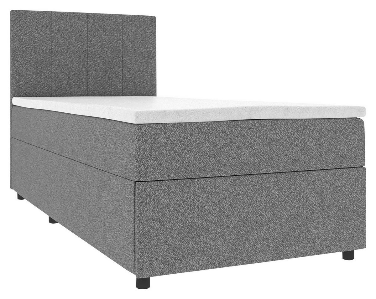 Boxbett Odin Anthrazit ca. 120x200cm - Anthrazit/Schwarz, KONVENTIONELL, Kunststoff/Textil (120/200cm) - Based