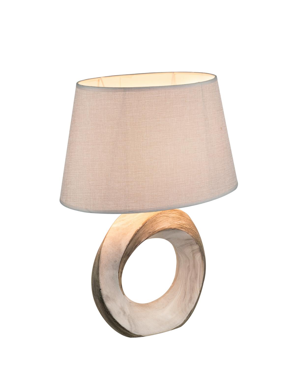 Namizna Svetilka Jeremy - siva, Design, kamen/tekstil (31/20/41,5cm) - Globo