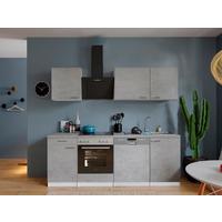 Kuhinjski Blok Z Aparati Malia, 220cm - barve nerjavečega jekla/siva, Basics, kovina/leseni material (220cm) - Respekta