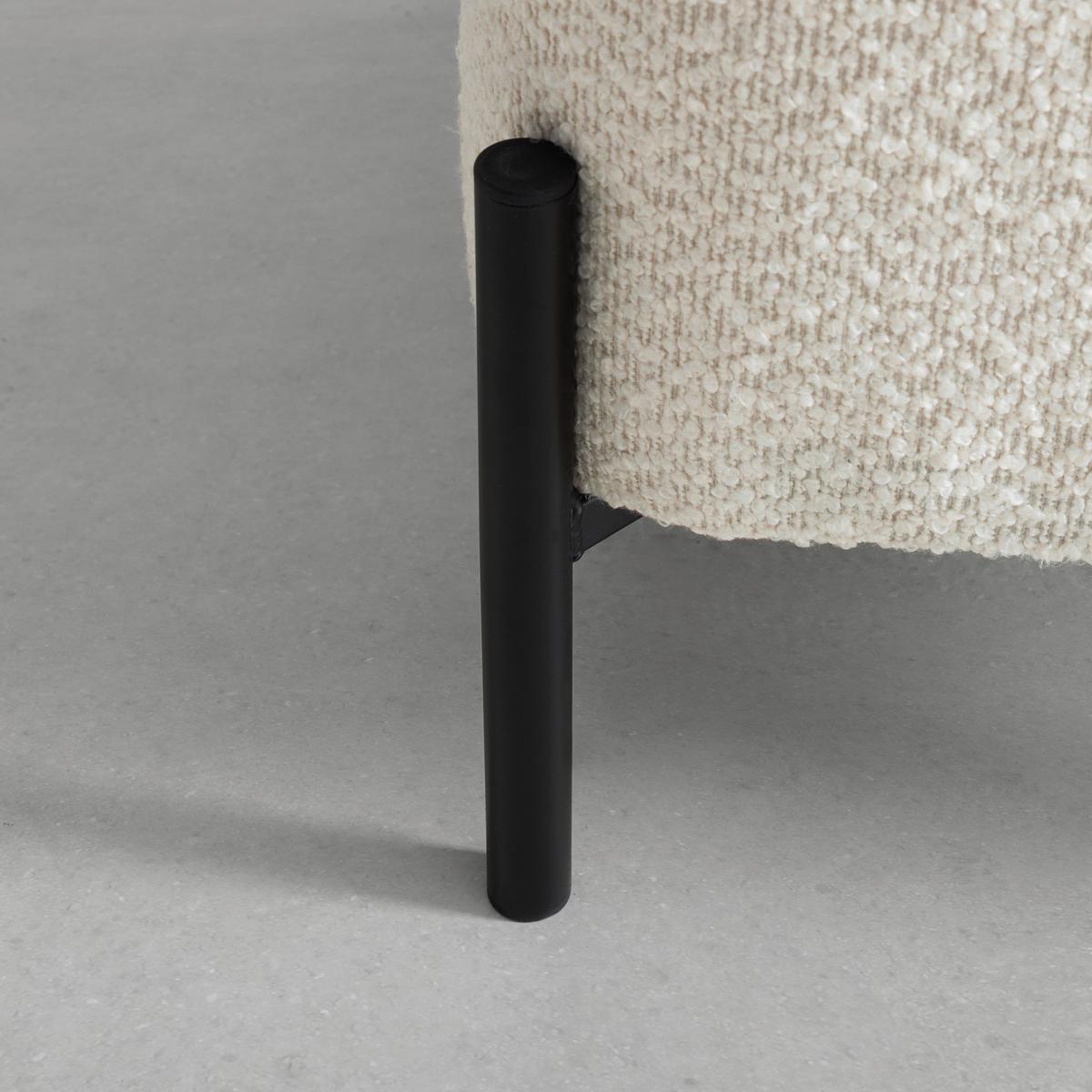 Hocker Mixo Weiß - Schwarz/Weiß, MODERN, Holzwerkstoff/Textil (43cm) - Mömax