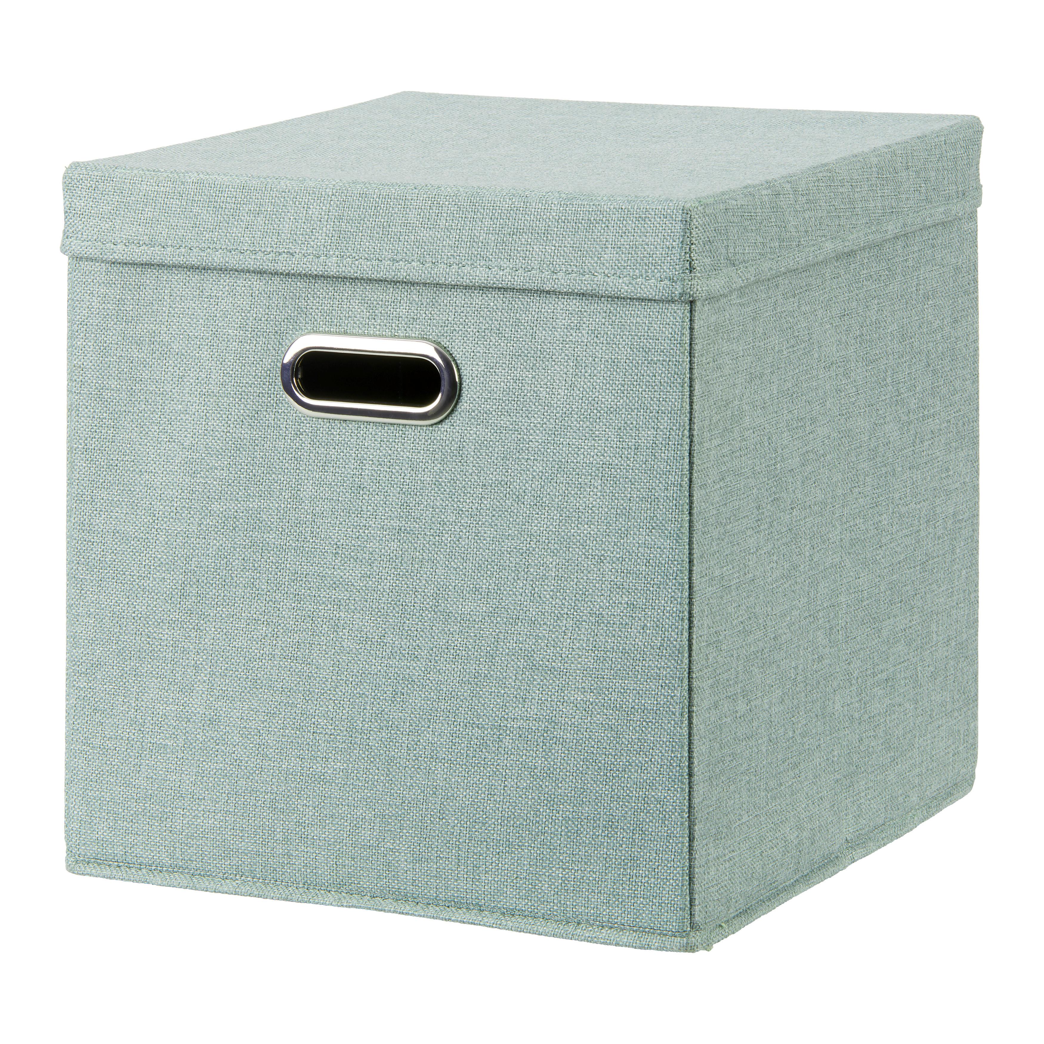 VIKBAR FÖRVARINGSKORG BOBBY -EXT- -AKT- -TOP- - grön, Modern, textil/kartong (33/33/33cm) - Mömax