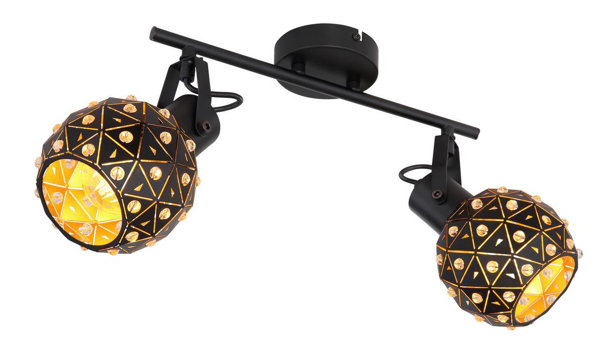 Reflektor Jodie - zlate barve/črna, Basics, kovina/steklo (35/12/26cm) - Globo
