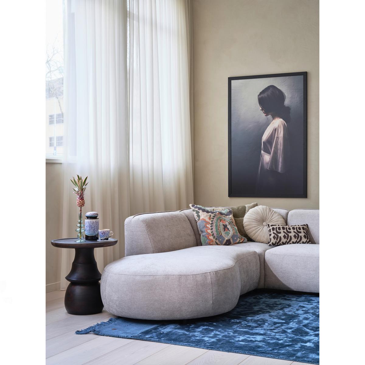 Wohnlandschaft Polly Sandfarben - Sandfarben/Schwarz, Design, Kunststoff/Textil (245/353/150cm) - Livetastic