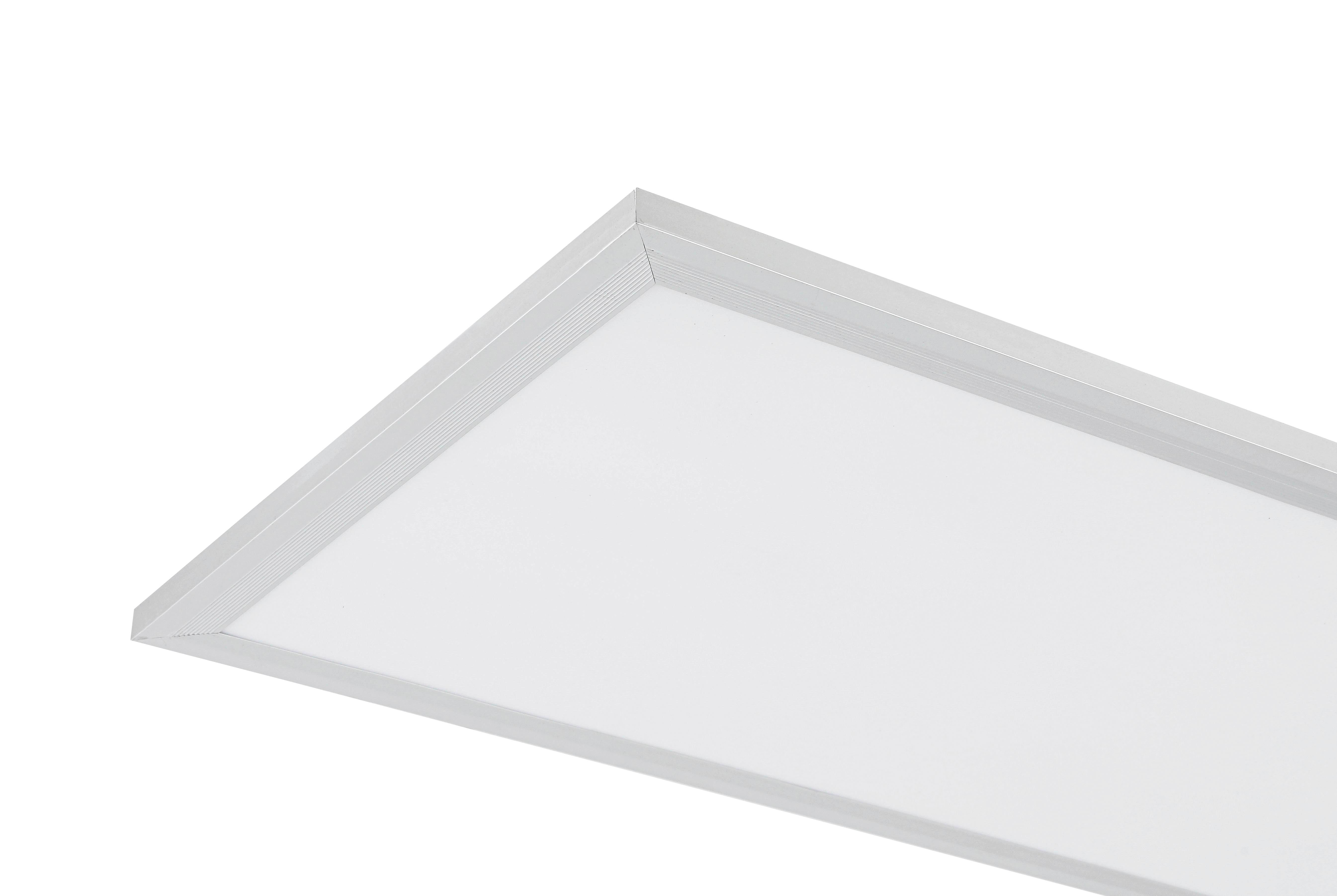 Stropna Led-svetilka Cornelius -Akt- - srebrne barve/bela, Moderno, kovina/umetna masa (120/30/7,5cm) - Mömax