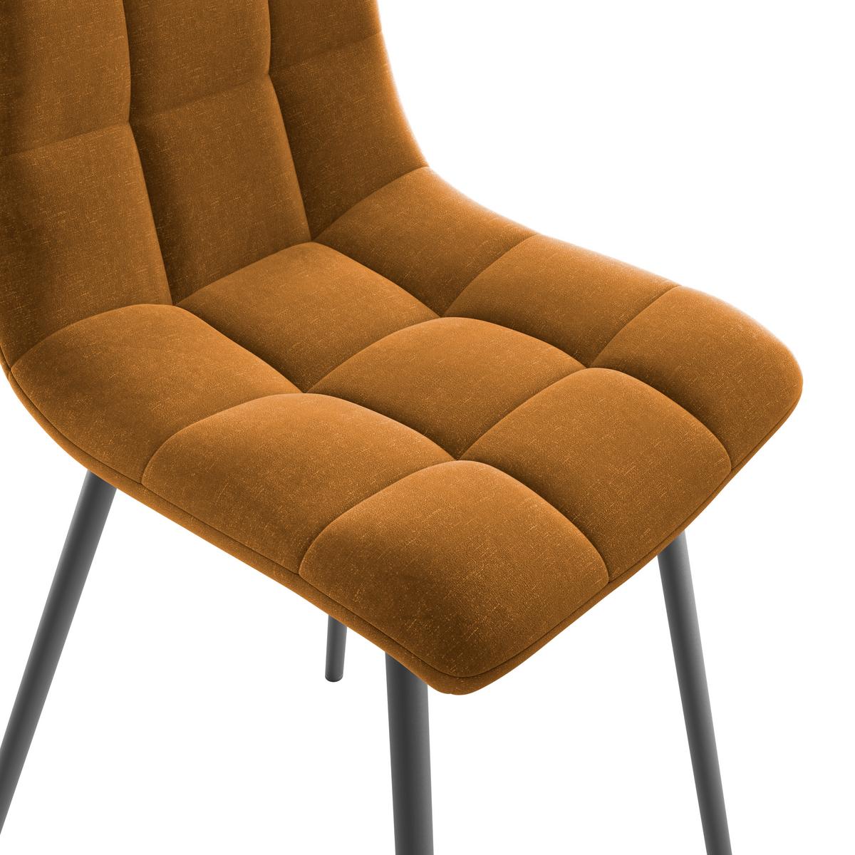 Stol Lech, Zlata - zlate barve/črna, Konvencionalno, kovina/tekstil (45/88/55cm) - Mömax