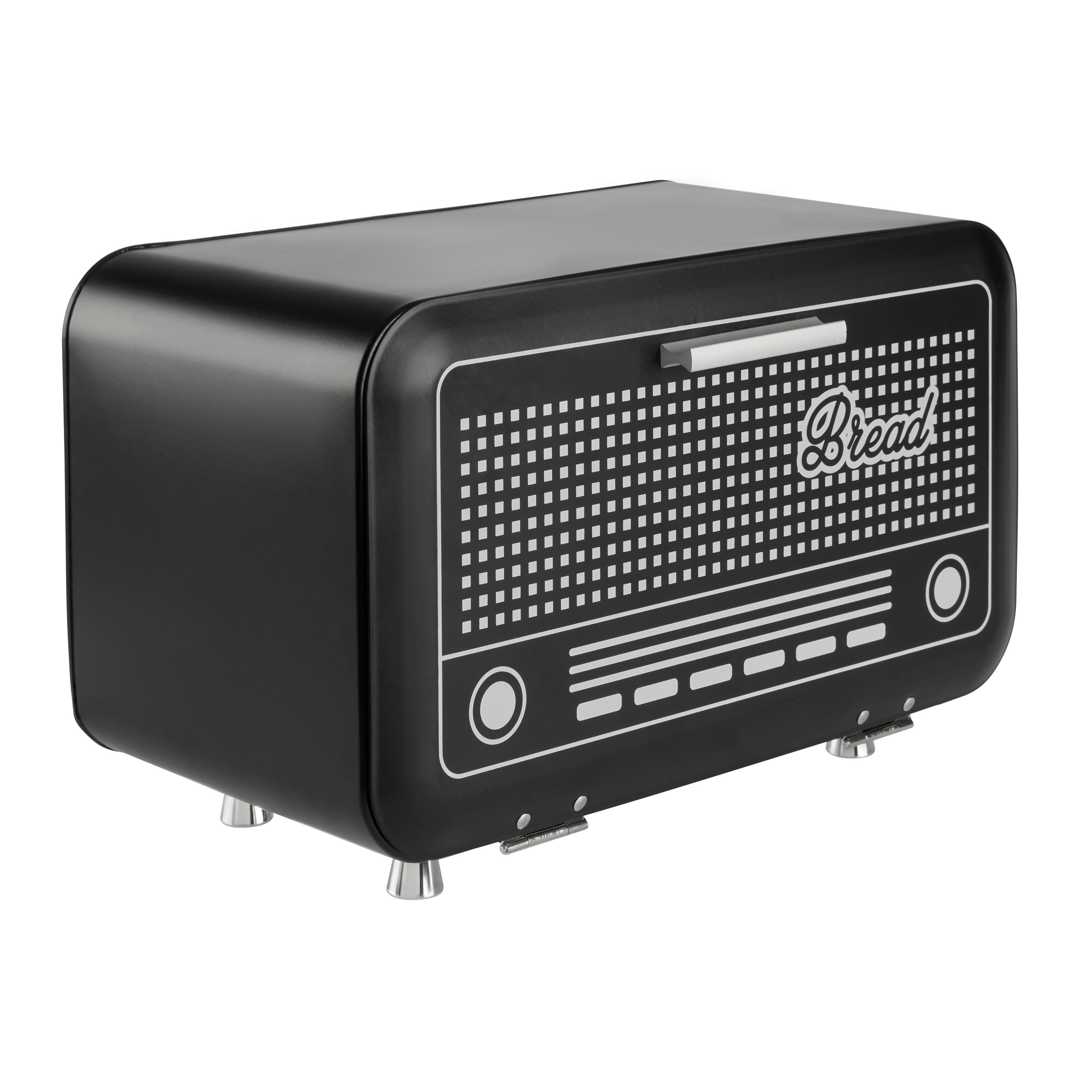 Brotbox Radio Schwarz/Weiß - Schwarz/Weiß, MODERN (33,5/17/19cm) - Mömax