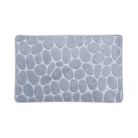 Fürdőszobaszőnyeg Stone  45/60 - ezüstszínű, Basics, textil (45/60cm)