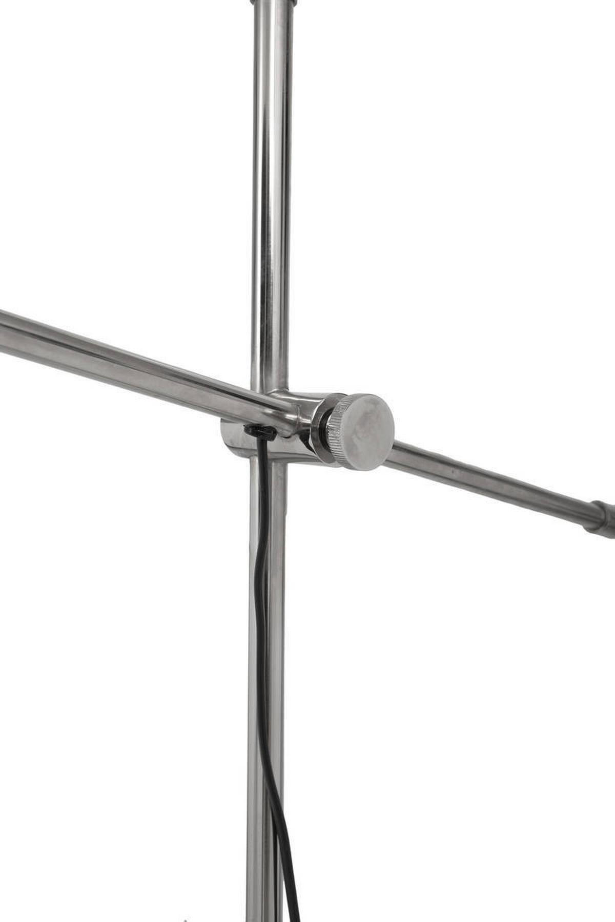Stehleuchte Stehlampe Celeste 125 - Silberfarben/Schwarz, Trend, Kunststoff/Stein (58/138/18cm) - Kayoom