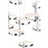 LED-HÄNGLAMPA RONG - kromfärg, Modern, metall/plast (60/60/120cm)