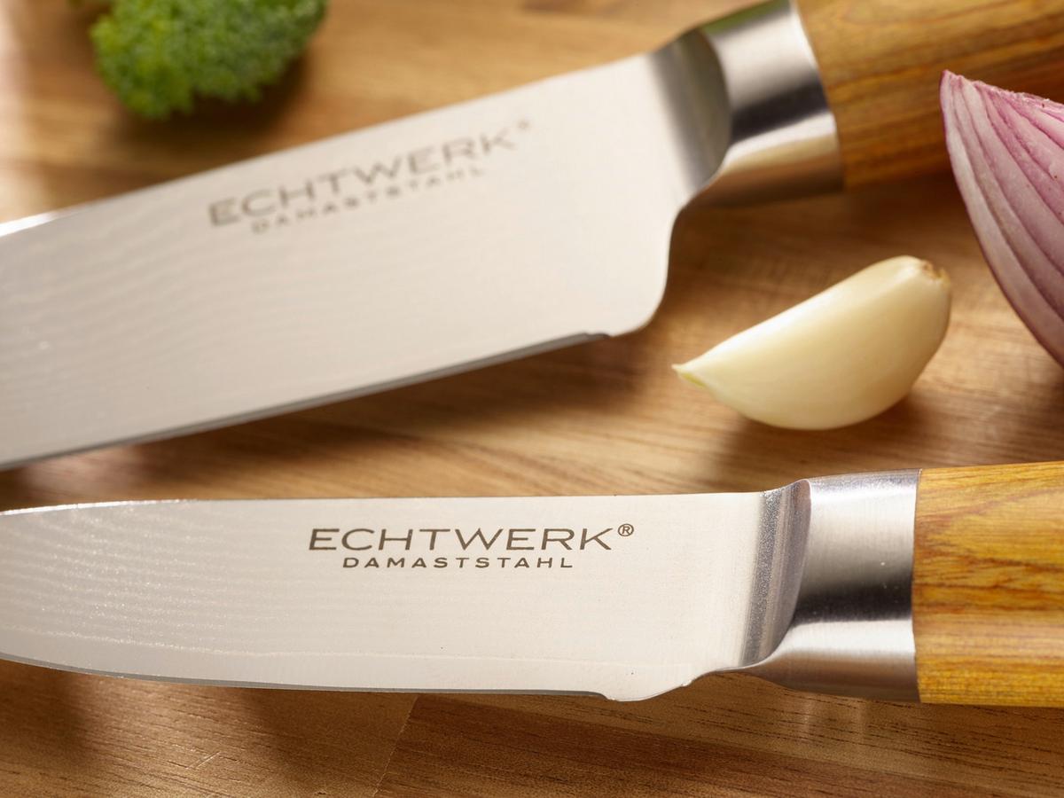 Set Nožev Aleyna, 2-Delni - srebrne barve/rjava, Moderno, kovina - Echtwerk