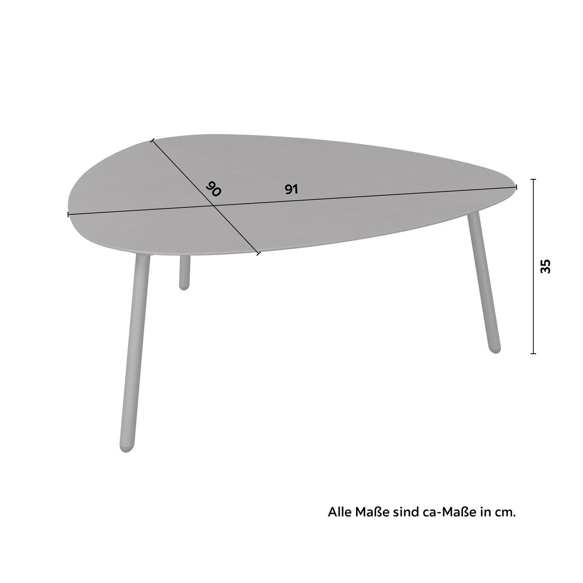 Kisasztalszett Leonie - antracit, Basics, fém (90/91/35cm) - Mömax