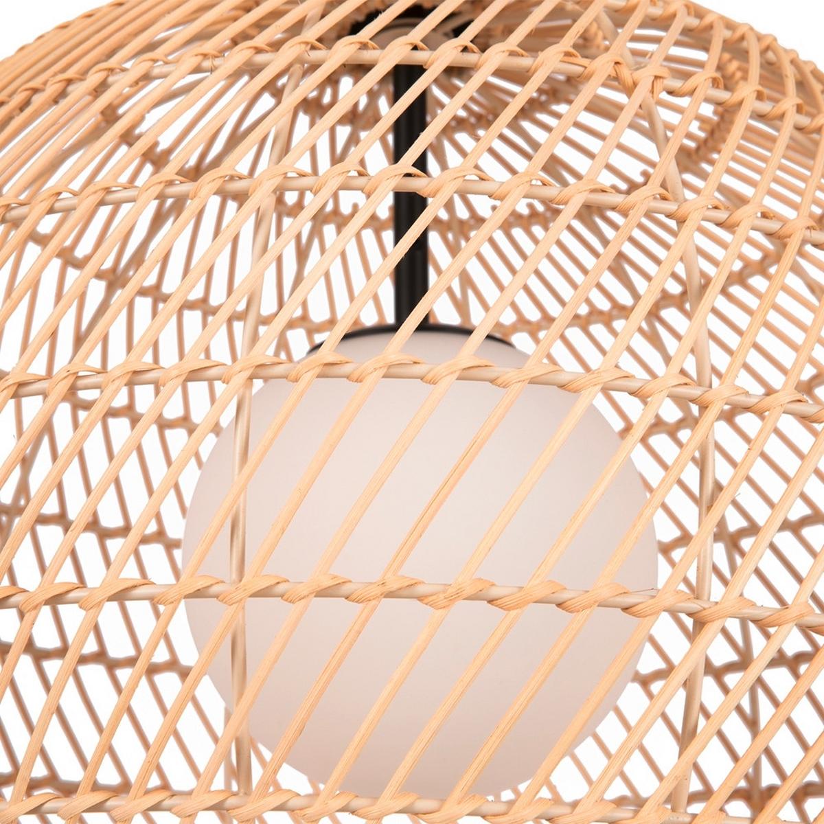 PENDELLEUCHTE CANE - Beige/Schwarz, Modern, Holz/Metall (40/68cm) - MAYTONI